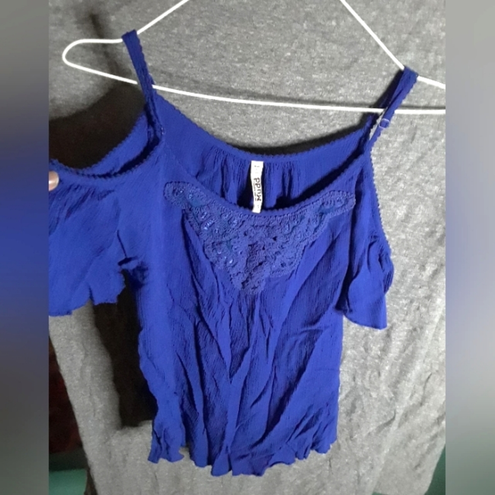 Mudd off the shoulder lace top
